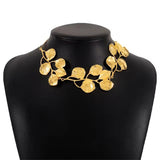 French Vintage Leaves Necklace for Lady