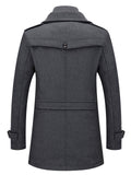 Men's Classic Warm Wool Blend Trench Coat