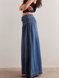 Women's Mid-Rise Wide Leg Denim Pants