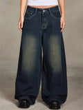 Women's Street Retro Y2K Style Embroidery Baggy Denim Pants