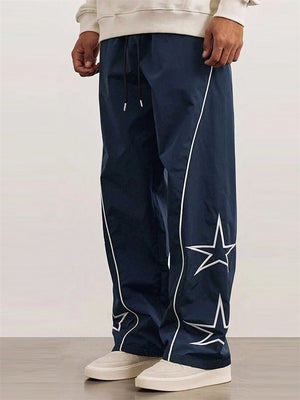 Men's Casual Retro High Street Stars Print Pants