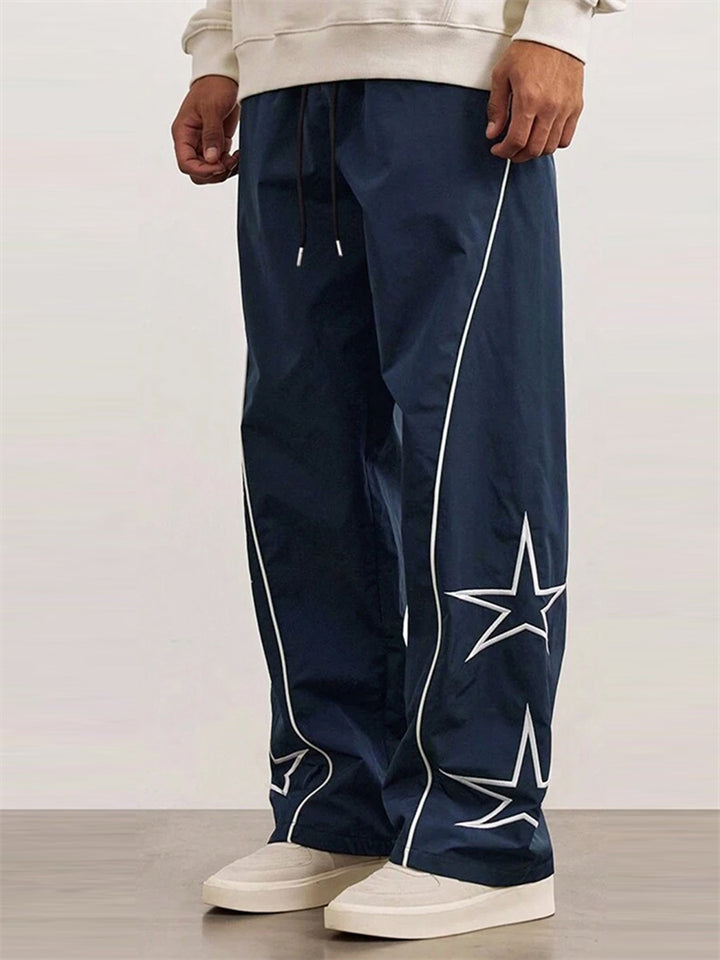 Men's Casual Retro High Street Stars Print Pants