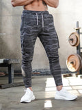 Men's Solid Camouflage Exercise Running Training Pants