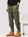 Male Thin Relaxed Fit Ankle-tied Cargo Pants