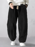 ‌Men's Casual Corduroy Elastic Waist‌ Loose Fit Harem Pants