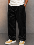 Men's Comfort Straight Leg Elastic Waist Corduroy Pants