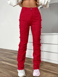 Women's Hip-Hop Raw Edge Mid-Rise Skinny Stacked Jeans