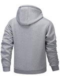 Plus Size Men's Winter Loose Fit Fleece Lined Hoodie Sweatshirts