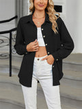 Candy Color Loose Casual Long Sleeve Blouse for Women