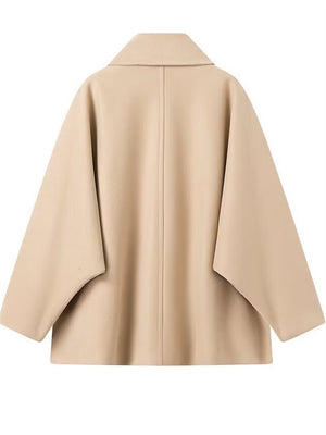 Women's Winter Solid Color Lapel Single Breasted Coat