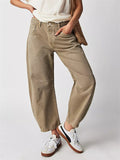 Women's Loose Fitting Low Rise Barrel Jeans