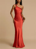 Women's Summer Trendy Sexy Asymmetric Strap Backless Dress