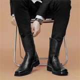 Faux Crocodile Skin Vintage Western Cowboy Boots for Men
