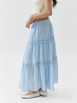 Beautiful Patchwork Design Cake Long Skirt for Women