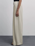 Women's Casual Office Drape Pleated Wide Leg Pants Loose Fit
