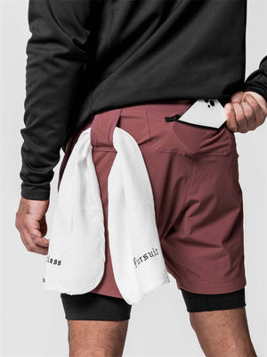 Summer Sports Double-Layer Men's Basketball Shorts