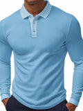 Men's Slim Fit Breathable Quick Dry Long Sleeve Polo Shirts
