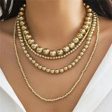 Multilayered Bright Beads Necklaces for Ladies