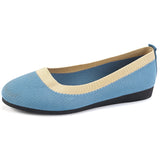 Women's Summer Breathable Knitted Round Toe Flat Shoes