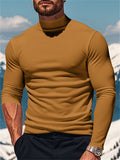 Men's Solid Color Comfy Semi High Neck Shirt