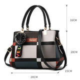 Korean Style Plaid Print Simple Modern Female Handbag