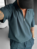 Fashion Casual Short Sleeved Polo Collar Set for Men