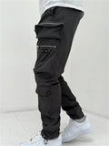 Men's Casual Solid Color Pockets Cargo Pants