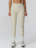 Contrast Trim Buttock Lifting High-Waist Workout Fitness Yoga Pants for Women