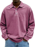 Casual Men's Polo Shirts Long Sleeve Lapel Polos