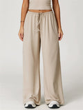 Women's Comfy Loose Fit Drape Pants with Drawstring Waist and Pockets