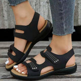 Casual Wedge Heel Velcro Beach Sandals for Women
