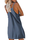 Women's Summer Solid Color Strappy Sleeveless Jumpsuits