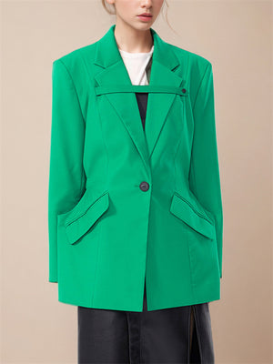 Waist Cut Out Classy Blazer Coats for Ladies
