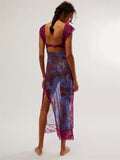 Women's Beach Sexy See-Through Side Slit Bikini Dress