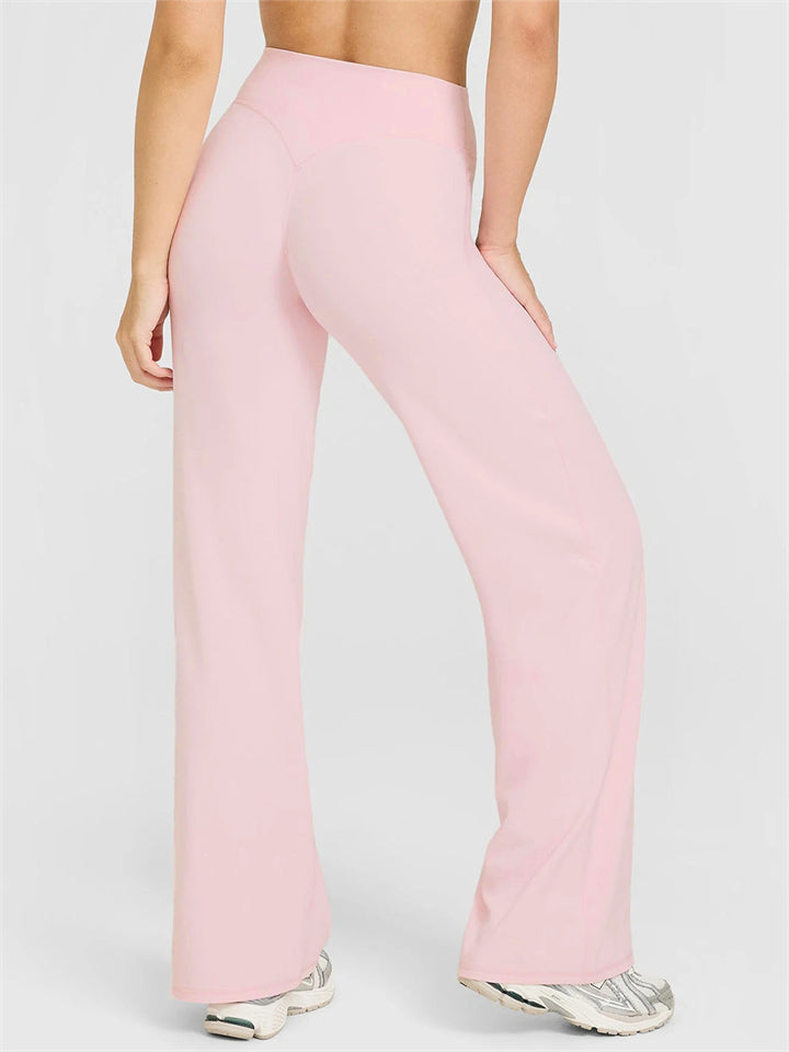 Women's High-Waist Wide-Leg Fitness Yoga Pants