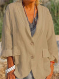 Women's Solid Lapel Wear-resistant Thin Suit Coats