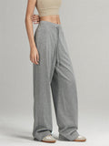 Women's Simple Comfy Drawstring Loose Fit High Waist Pants