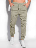 Men's Daily Wear Simple Loose Ankle-Tied Casual Pants