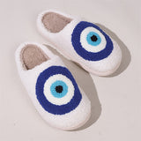 Winter Closed Toe Evil Eyes Indoor Plush Slippers