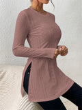 Women's Beautiful Bodycon Long Sleeve Side Slit Shirt