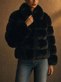 Women Trendy Warm Faux Fur Bubble Winter Coats