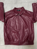 ‌Stylish Faux Leather Lapel Oversized Moto Jacket for Women
