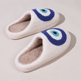 Winter Closed Toe Evil Eyes Indoor Plush Slippers