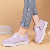 Plush Lined Low-top Canvas Loafers for Women