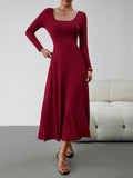 Women's Classy Plain Banquet Waisted Dresses