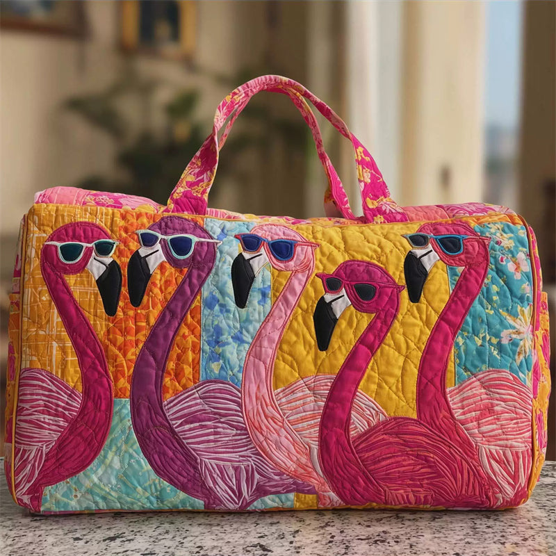 Colorful Flamingo Pattern Weekender Duffle Bag for Women