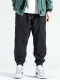 Men's Fashion Corduroy Drawstring Ankle-tied Trousers