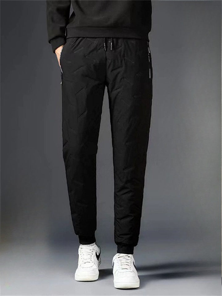 Unisex Casual Wear Winter Warm Fleece Lined Straight/Jogger Pants