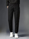Unisex Casual Wear Winter Warm Fleece Lined Straight/Jogger Pants