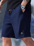 Men's Summer Waffle Knit Casual Breathable Drawstring Shorts
